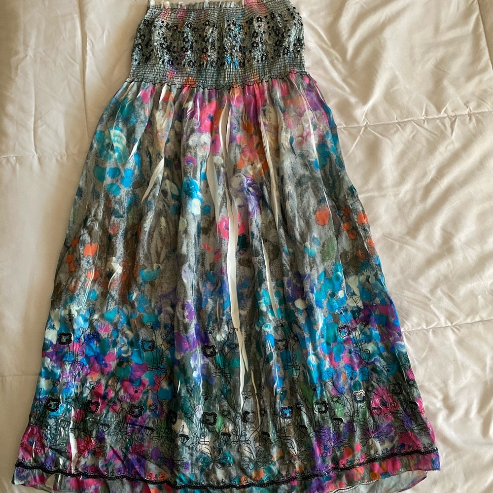 Strapless sequin dress!